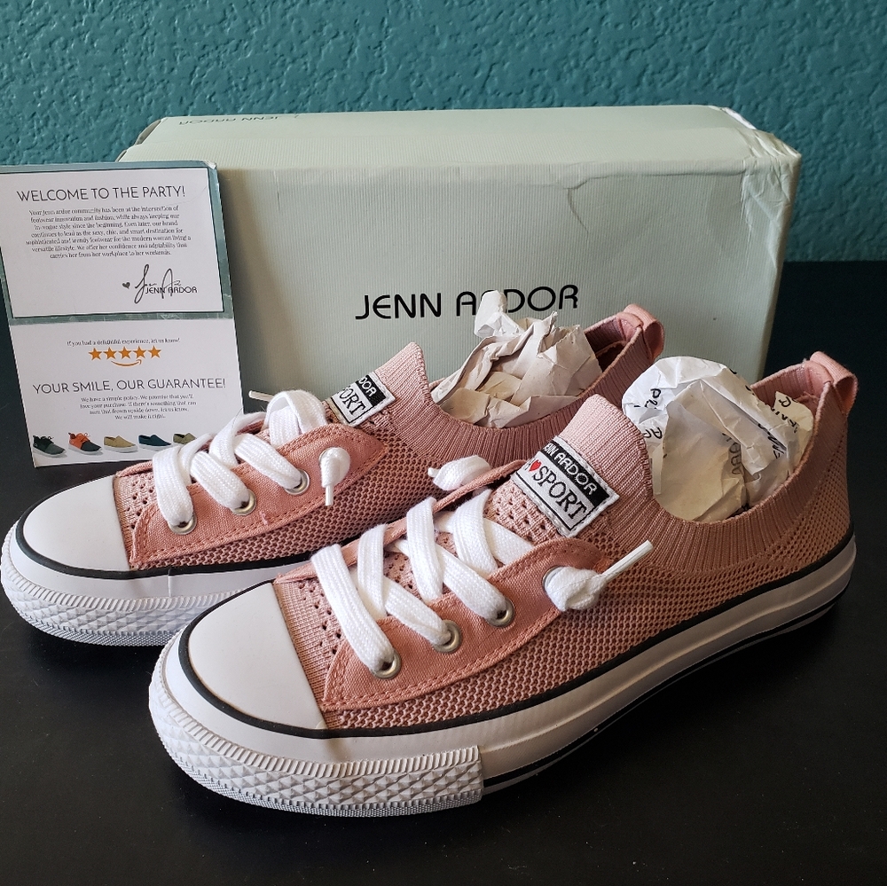 New jenn ardor casual sneakers size 8.5 pink